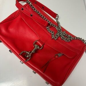 Rebecca Minkoff red leather crossbody bag